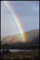 Rainbow over the Arctic Circle.