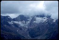 Timmelsjoch: Monte Principe glacier.